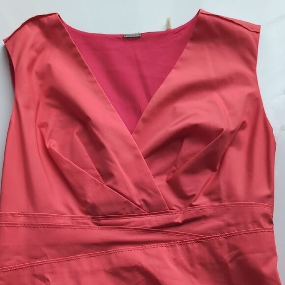 Elie Tahari Coral Empire Waist v Neck Dress Small - Picture 2 of 16
